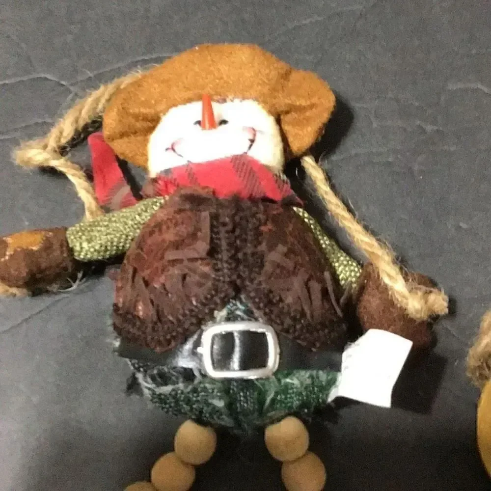 Set of 3 Wild West Christmas ornaments
